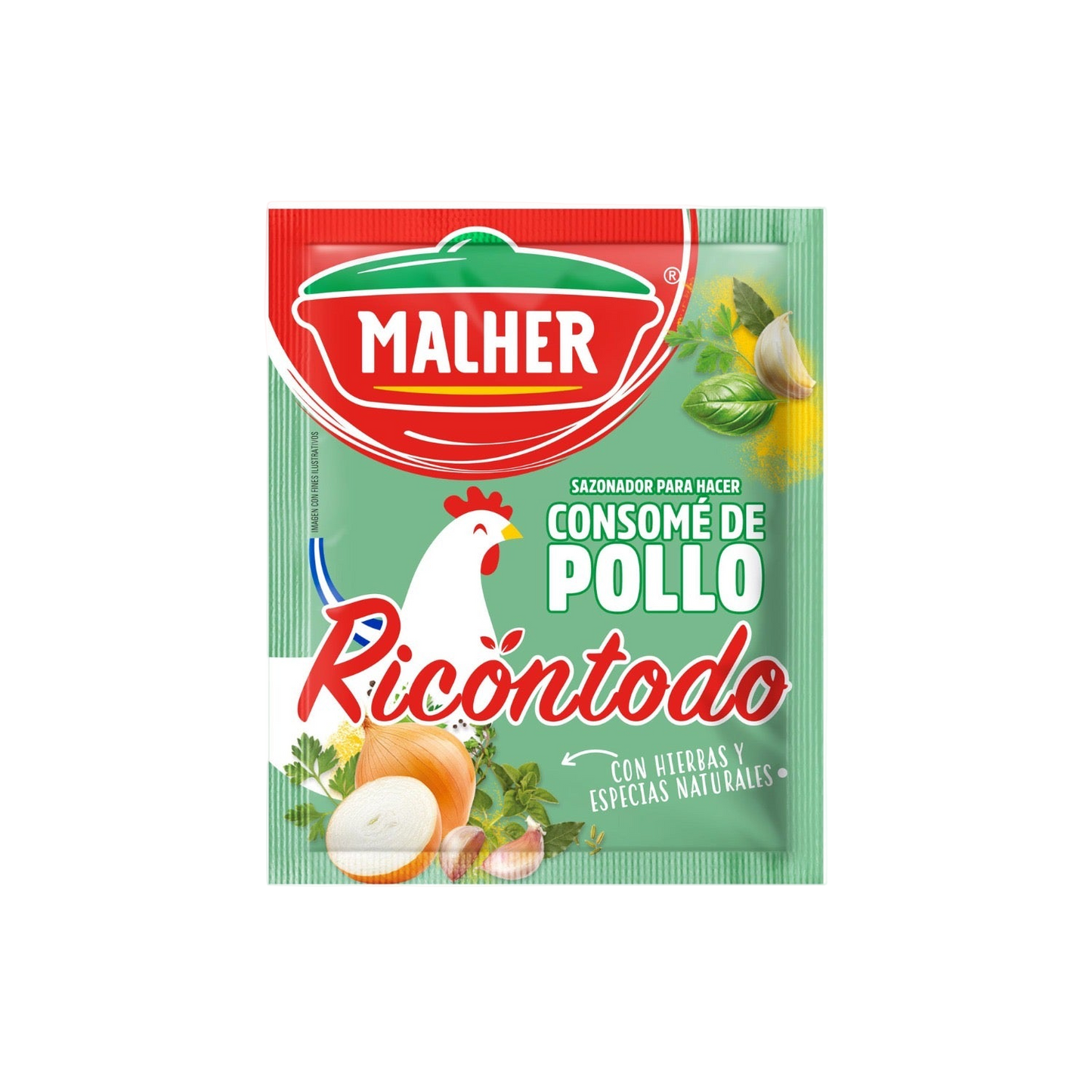 Sazonador para Consomé de Pollo Malher Caja 36 Unidades + 3 Unidades Gratis