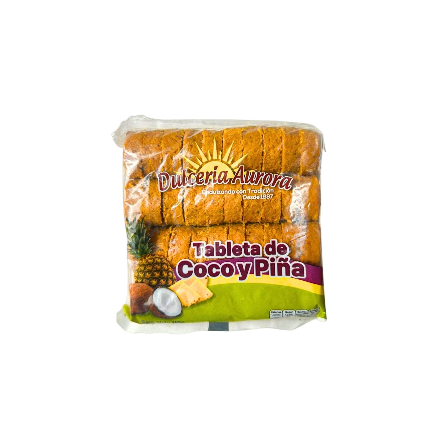 Tableta de Coco y Piña Dulcería Aurora 485g