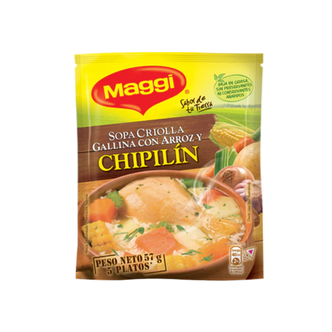 Sopa Maggi arroz con Chipilin