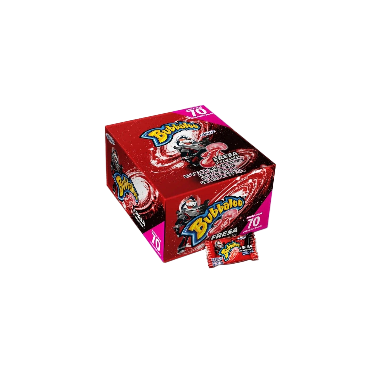 Bubbaloo Fresa Caja/70 Unidades