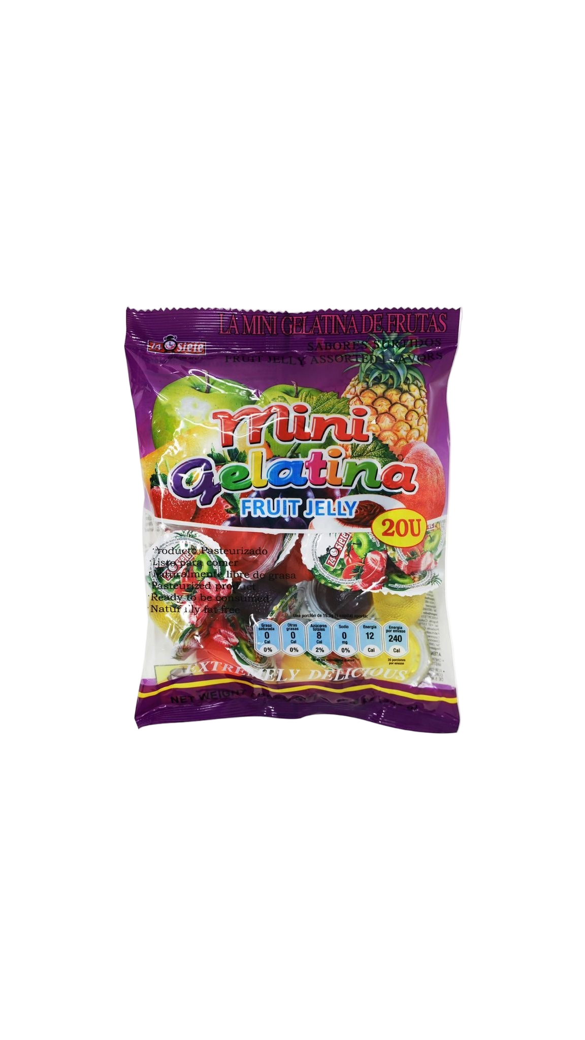 Mini Gelatinas Frutales 20 unidades