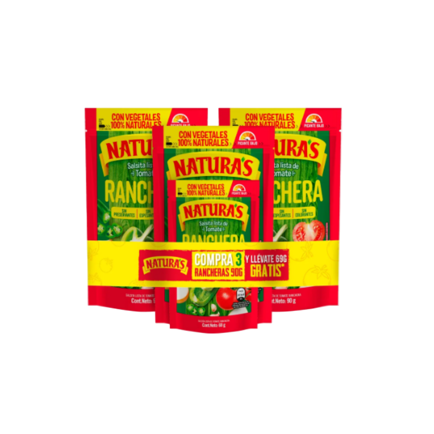 Salsa Natura’s Ranchera 3 pack + 1 gratis