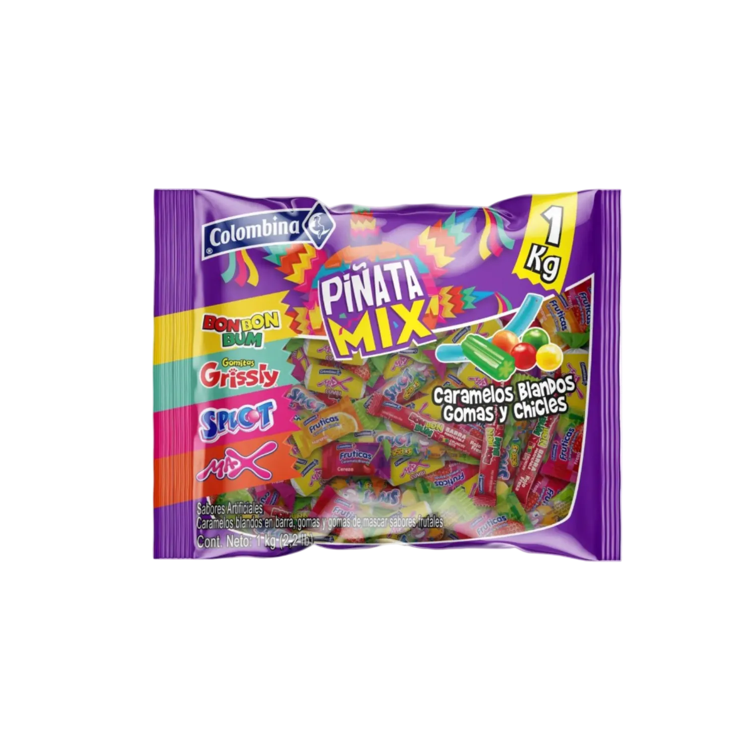 Dulces Colombina Piñata Mix Surt 1000g/1 kg /2.2Lb