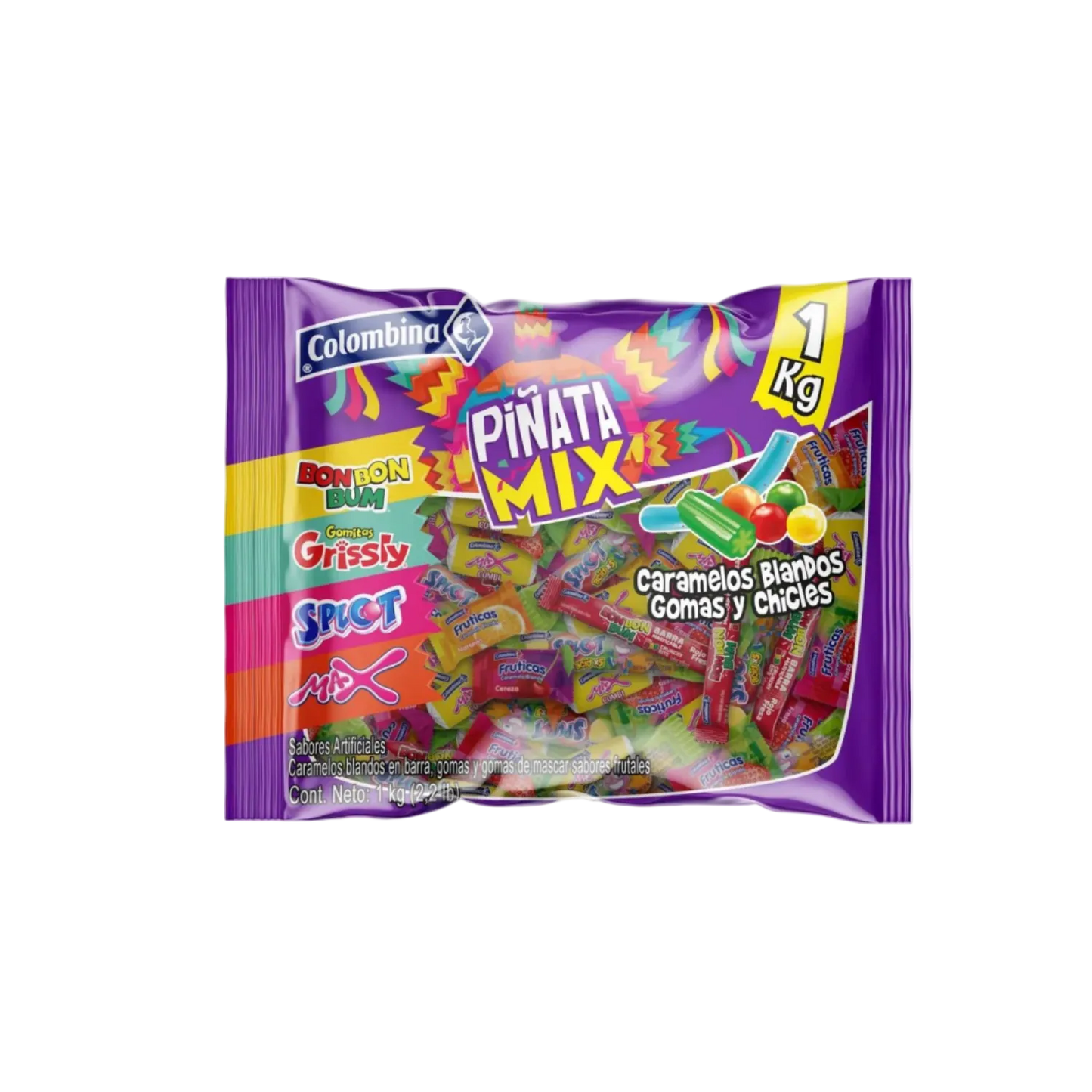 Dulces Colombina Piñata Mix Surt 1000g/1 kg /2.2Lb