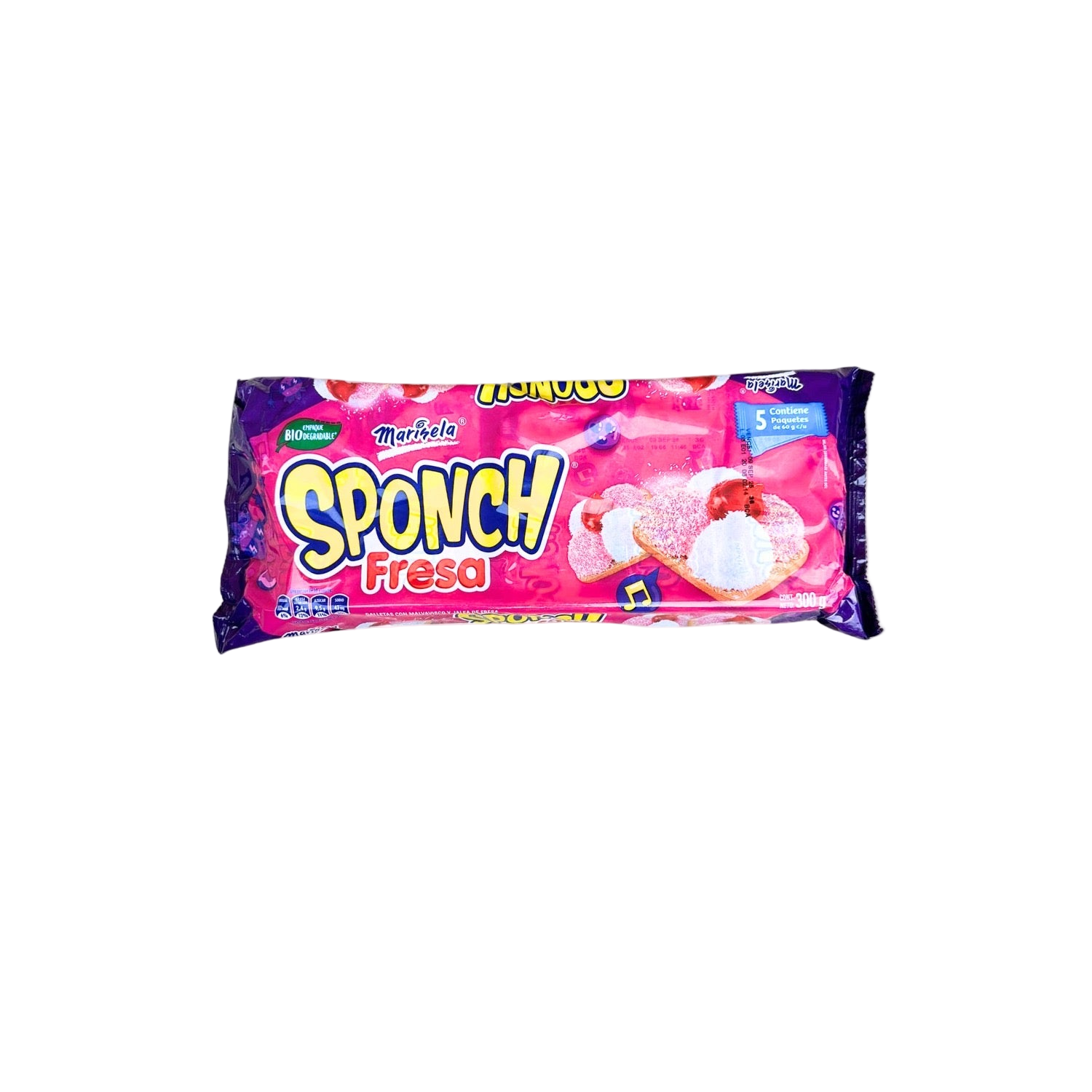 Pack Sponch Fresa Marinela 5 Unidades