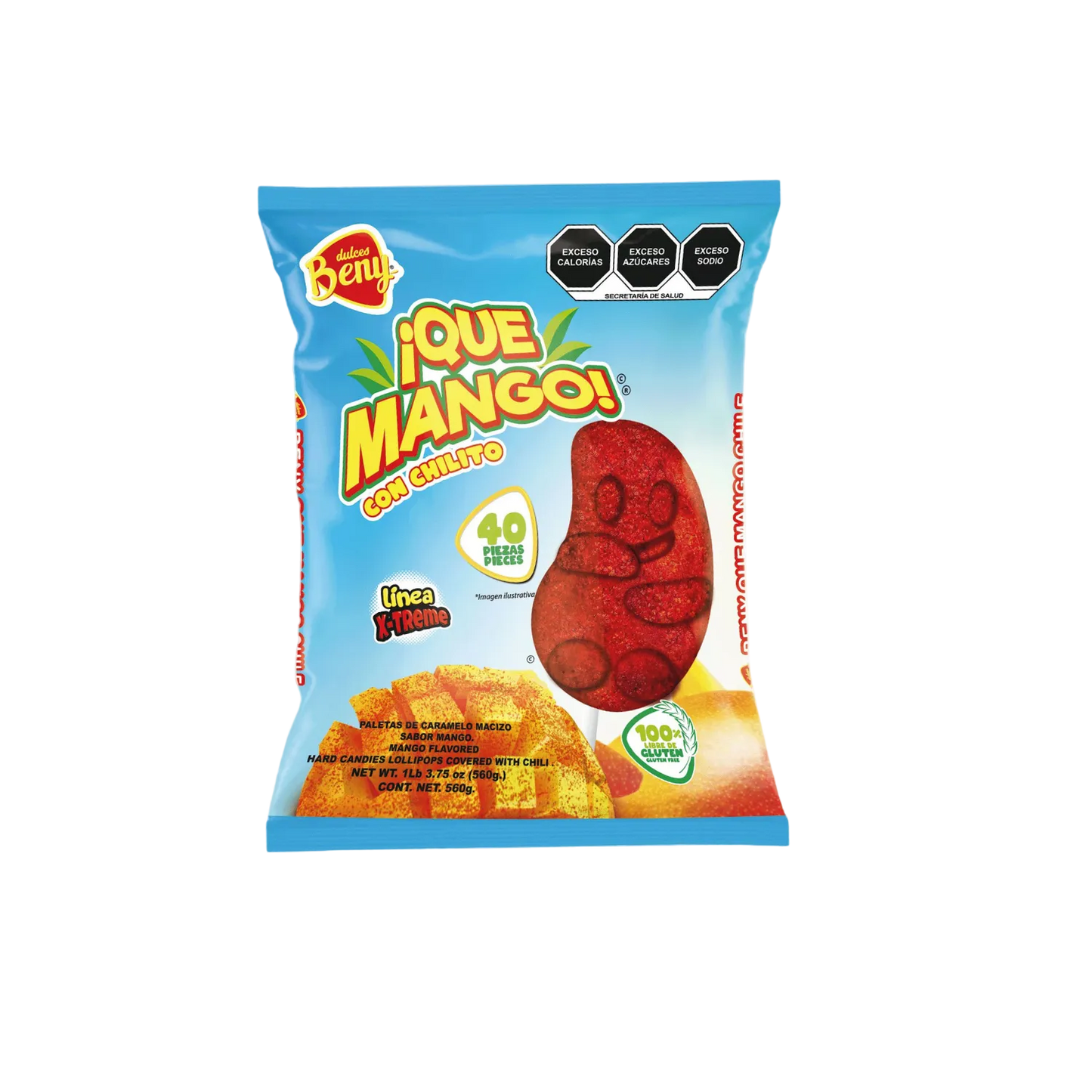 Paletas de Mango Picositas Dulces Beny 40 Unidades