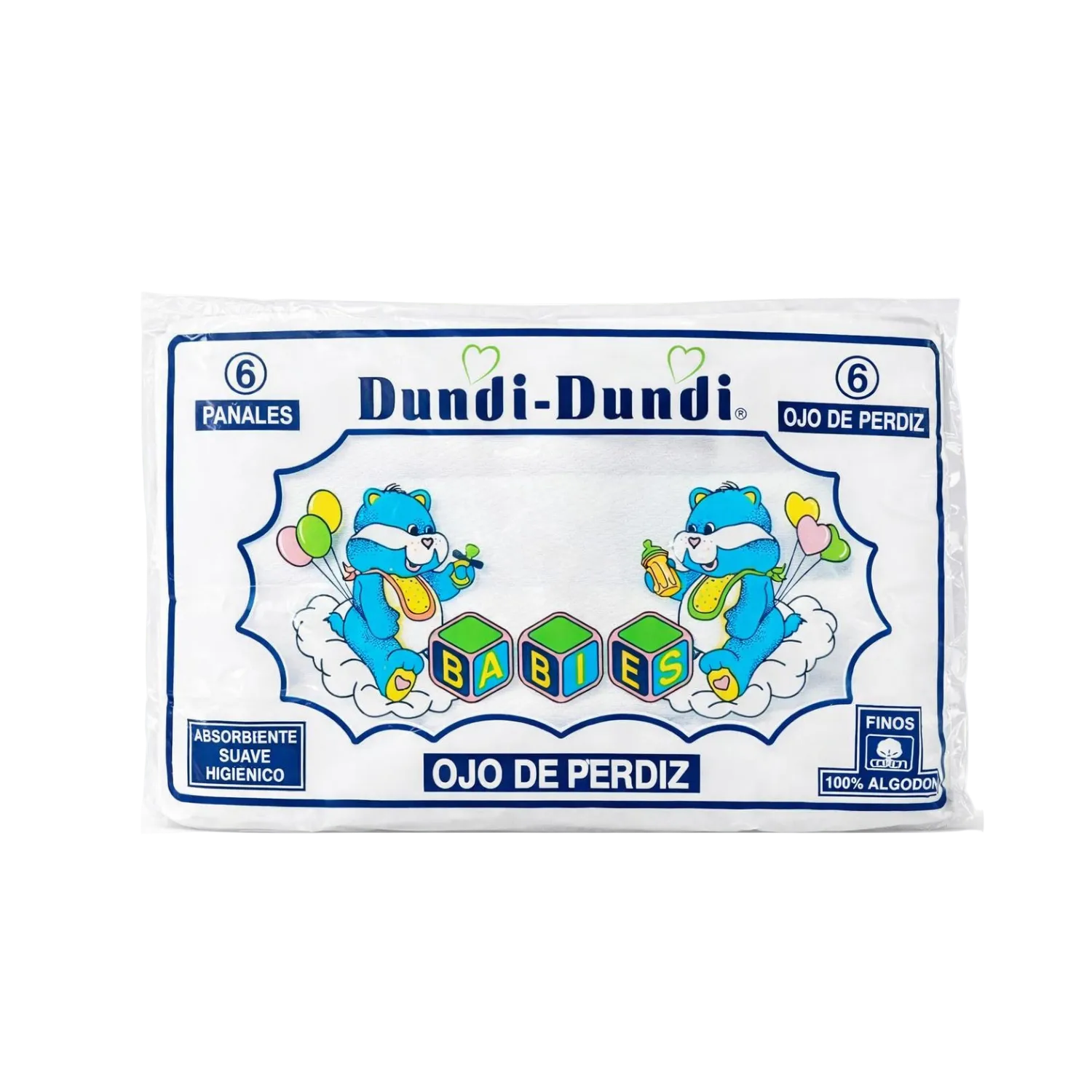 Pañales  de Algodón  6 Unidades Dundi-Dundi